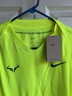 Nwt Men   s Nike Rafael Nadal Dri-fit Adv Tennis Shirt Top  105 Fd5409-702 Volt S