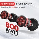 Pyle Platv65bt 5 Marine Atv 6 5  Dual Audio Bluetooth 800w Led Powered Speakers