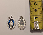 Catholic Blue Enameled Miraculous Medal - Made In Italy