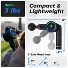 Reathlete Fold Interchangeable Folding Percussion Massage Therapy Gun  Black