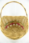 Easter Basket Large Flared Rim Oval Wicker Woven Weave Vintage 1950s 1960s