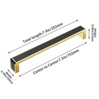 10 Pack Black Gold Cabinet Pulls  7 5 Inch Hole Center