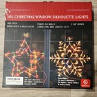 2 Pack Christmas Window Silhouette Snowflake And Star 50 Lights Each