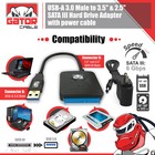 Usb 3 0 To Sata Adapter For Hard Drive 2 5  3 5  Hdd Ssd With 12v 2a Power