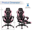 Costway Gaming Chair Adjustable Swivel Office Computer Desk Chair W footrest
