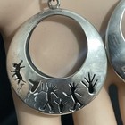 Vintage Taxco Mexico Storyteller Sterling Silver Figurine Dangle Earrings 925
