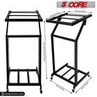 5core Dj Mixer Stand 16u Adjustable Audio Rack Mount Rolling Stage Cart W Wheel
