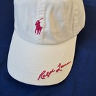 New 2026 Us Open Tennis White Hat Polo Ralph Lauren Pink Pony Embroidered Logo