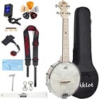 Banjo Ukulele  Concert 23 Inch Remo Drumhead Open Back Maple Body 15 1 Advanc   