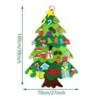 Diy Felt Christmas Tree Set Detachable Ornaments Kids Wall Decor Hanging Gift