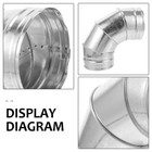Flue Extension Metal Chimney 90 Degree Stove Elbow 90   Stove