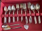 Oneida Ltd 1881 Rogers  Lilac Time Silver-plate Flatware  73 Pcs W box Mcm  1957