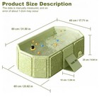 Foldable Dog Bathtub For Small To Medium Dogs   Cats  Collapsible Pet Bath Tub W