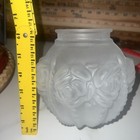Victorian Frosted Glass Acorn Lamp Light Shade 3  Fitter Rim Art Deco
