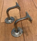 2x Vintage Brass Hand Rail Brackets Stair Old Handrail Ref32  cd21 