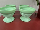 Set Of 4 Martha By Mail L e Smith Glass Co  Jadite Green Dessert Bowl Dishes