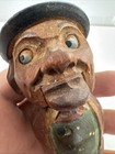 Vintage  Mechanical Bottle Stopper     Carved Man