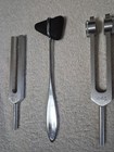 Lot Of 3 Medical Diagnostic Instruments - 128hz Tuning Forks   Reflex Hammer