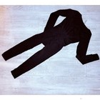 Soo Slick Black Long Sleeve Long Pants Jumpsuit Bodysuit Cat Suit Thumb Holes Xl