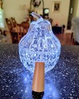 Annahutte Lead Crystal Vtg Pear Shaped Jewelry Trinket Candy Jar West Germany