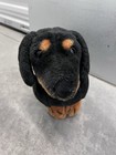 Melissa   Doug Lifelike Black   Tan Dachshund Wiener Dog Plush Stuffed Animal 
