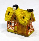 Antique Tudor House Pottery Clay Retractable Figural Sewing Tape Measure German