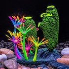 Dynamic Glow In The Dark Aquarium Decorations  Seaweed Moon Dark Green