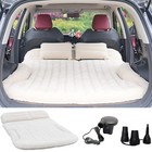 Suv Air Mattress Thickened Flocking Travel Bed With 2 Pillows For Trunk suv