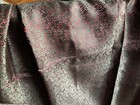 Vtg Silk Brocade Purchased In Damascus In The 60   s Black red Approx 36     X 4yds