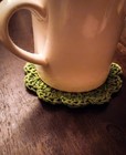 Handmade Crochet Christmas Wreath Coasters  - Set Of 4 - Crochet Holiday Decor