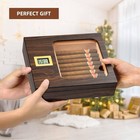 Cigar Humidor  Modern Glass Top Cedar Humidor Cigar Box With Digital Hygrometer