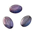 25 Loose Beads Lumi Amethyst Purple Czech Boho Glass 16x11mm Flat Oval Craft Art
