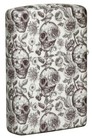 Zippo 49458 Glow In The Dark Skull   Rose Lighter  Floral Skeleton  New In Box