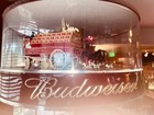 Vintage Budweiser Clydesdale Hanging Lamp Light Works Beer Bar Carousel Sign