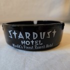 Vintage Stardust Hotel   Casino Las Vegas Nv Black Glass Ashtray Retro