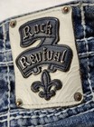 Rock Revival James Straight Distressed Stretch Denim Jeans Womens Size 8