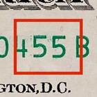    unc Error Over Inking 55b District Seal Fancy Serial Number One Dollar Bill Fw