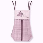 Cocalo Baby Diaper Holder Stacker Butterfly Sugar Plum Purple Checkered Plaid