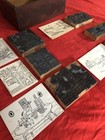 Letterpress   6 Printing Blocks antique  2 Depict     antiques -h J Antiques Sign   
