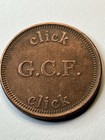 Rare G c f  Click Click Brass Token  ul1