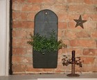 Handmade Primitive Green Distressed Wall Box Early American Rustic Farmhouse