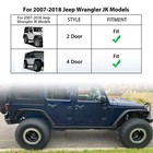 For Jeep Wrangler 07-18 Jk Full Set Flat Style Solid Steel Fender Flares