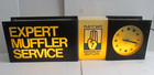Vtg Maremont Mufflers Sign Clock Expert Service Light Up Advertisement Large Crl