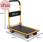 Push Cart Dolly  330 Lbs     Foldable Moving Platform Hand Truck     Easy Storage  3