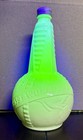 Exquisite 1939 Worlds Fair Uranium Glazed Vinegar Bottle Original Metal Lid