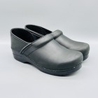 Dansko Shoes Womens 9 5 Black Leather Professional Clog Slip On Comfort Nursing