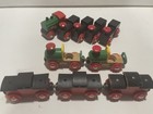 Vintage Brio Wooden Railway Lot Of 29 Train Engines And Cars