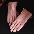 New Womens 100  Real Leather Sheepskin Winter Warm Blue Short Gloves Nine Colors