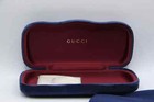 New Gucci Blue Small Case Authentic Eyeglasses Sunglasses Case W cloth