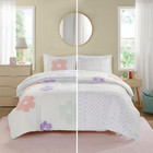 Kids Full Duvet Cover Set For Girls  Tufted Chenille Floral Duvet Set Queen  Lig
